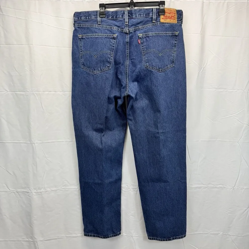Levi's 550 Jeans 42x34 Mens Relaxed Fit Stonewash Blue Denim Big Tall Relaxed